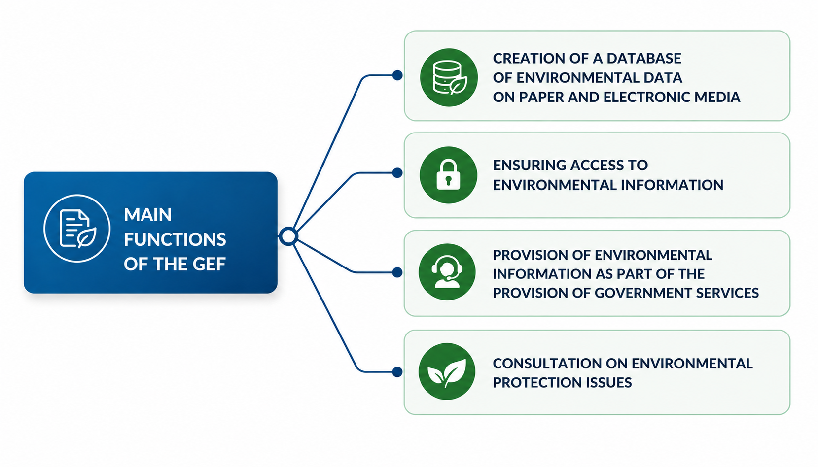 Main functions of the State Environmental Information Fund
