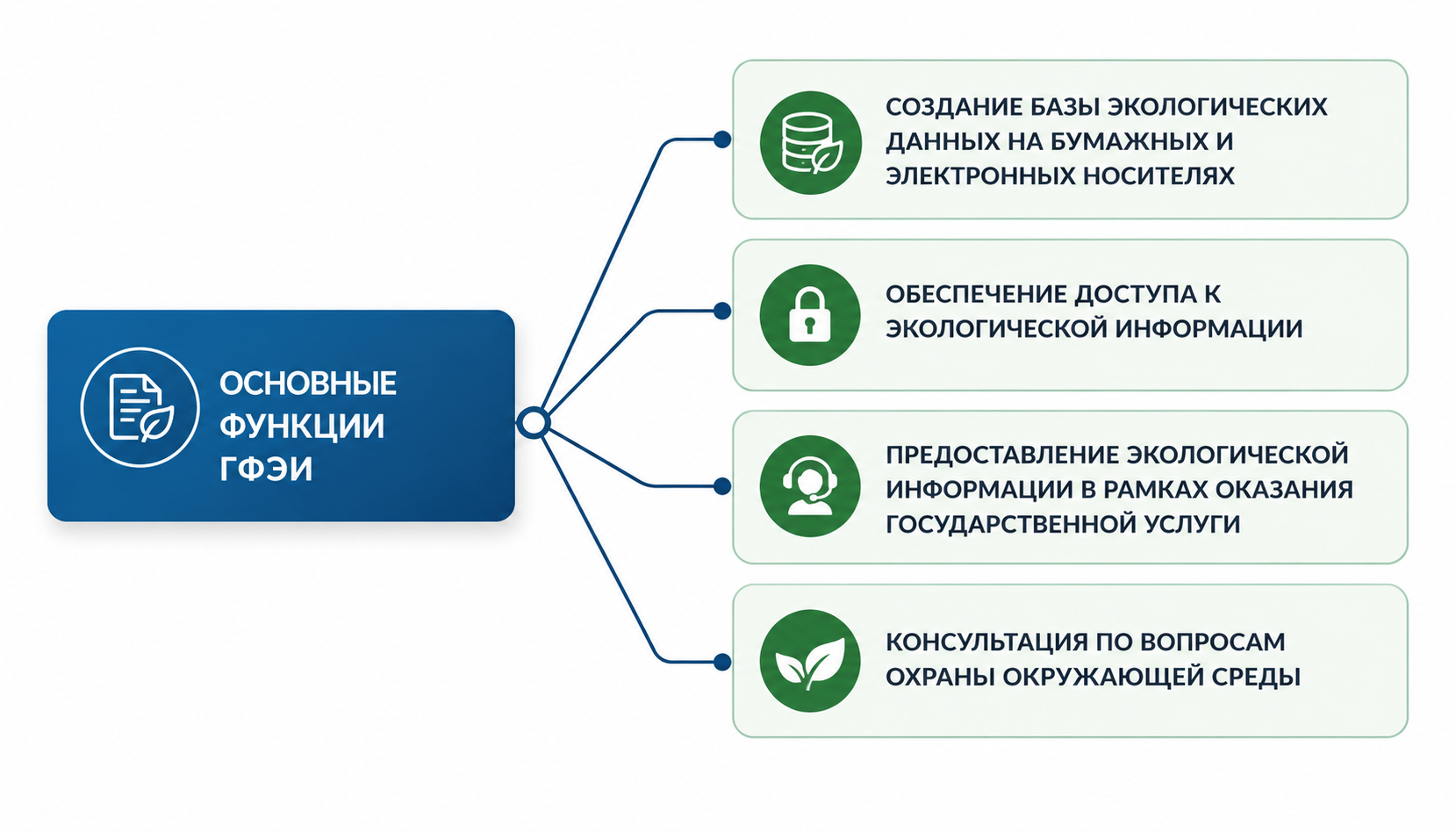 Основные функции Государственного фонда экологической информации